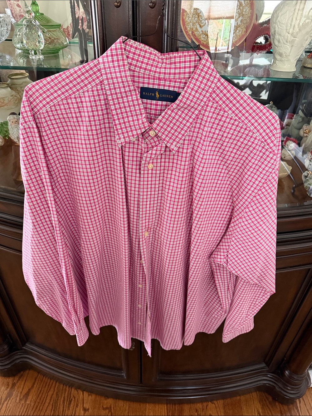 Ralph Lauren Red & White Checked Button-Down Shirt